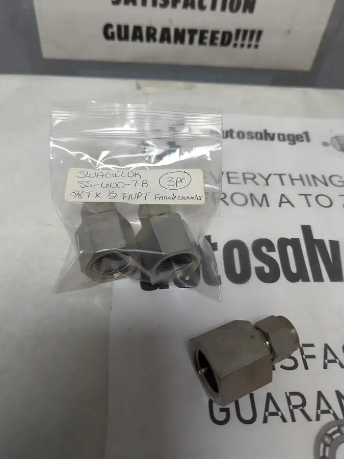 New | in-Stock SWAGELOK SS-600-7-8 Valves/Fittings Ohio US | Surplus Asset Holdings #1240552