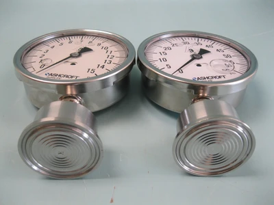 Lot (6) Diaphragm & Plain Gauges for Parts or Repair Ashcroft Anderson D13