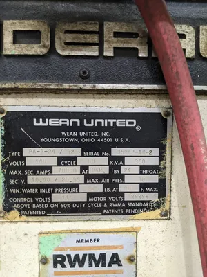 WEAN UNITED PA-2-24/32 Spot Welder | Mohawk Machinery (4)