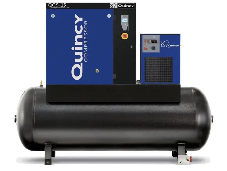 Used QUINCY QGS-15 Rotary Screw & Sliding Vane Air Compressors California US | Bay Line Tool #1314896