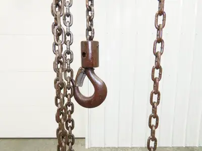 CM Cyclone 1 Ton 2000Lb Manual Chain Fall Hand Hoist 8' 6" Lift