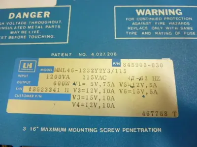 USED LH RESEARCH MML46-1232Y2Y3/115