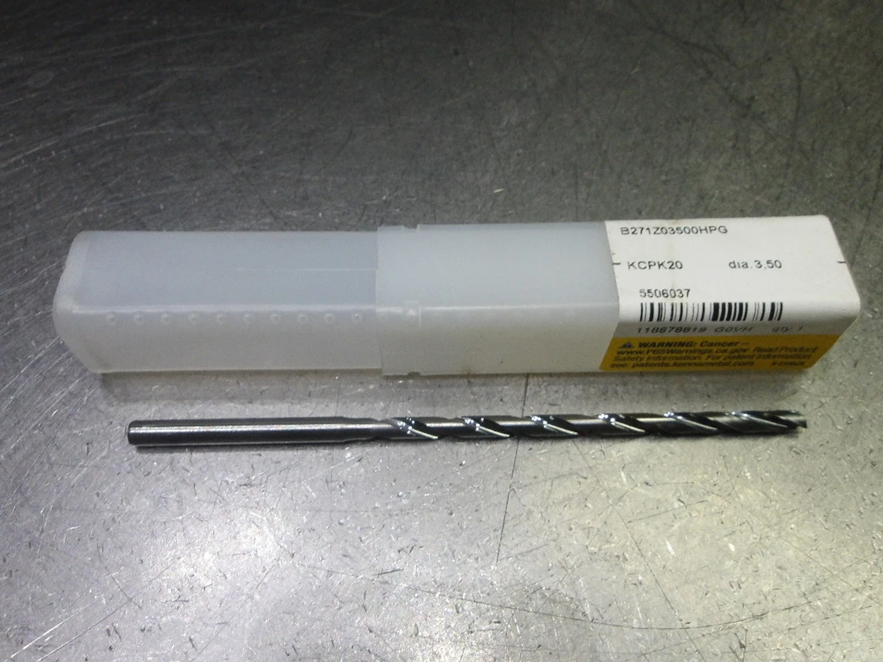 Kennametal 3.5mm Coolant Thru Carbide 15xd Drill B271Z03500HPG KCPK20 (LOC2266)