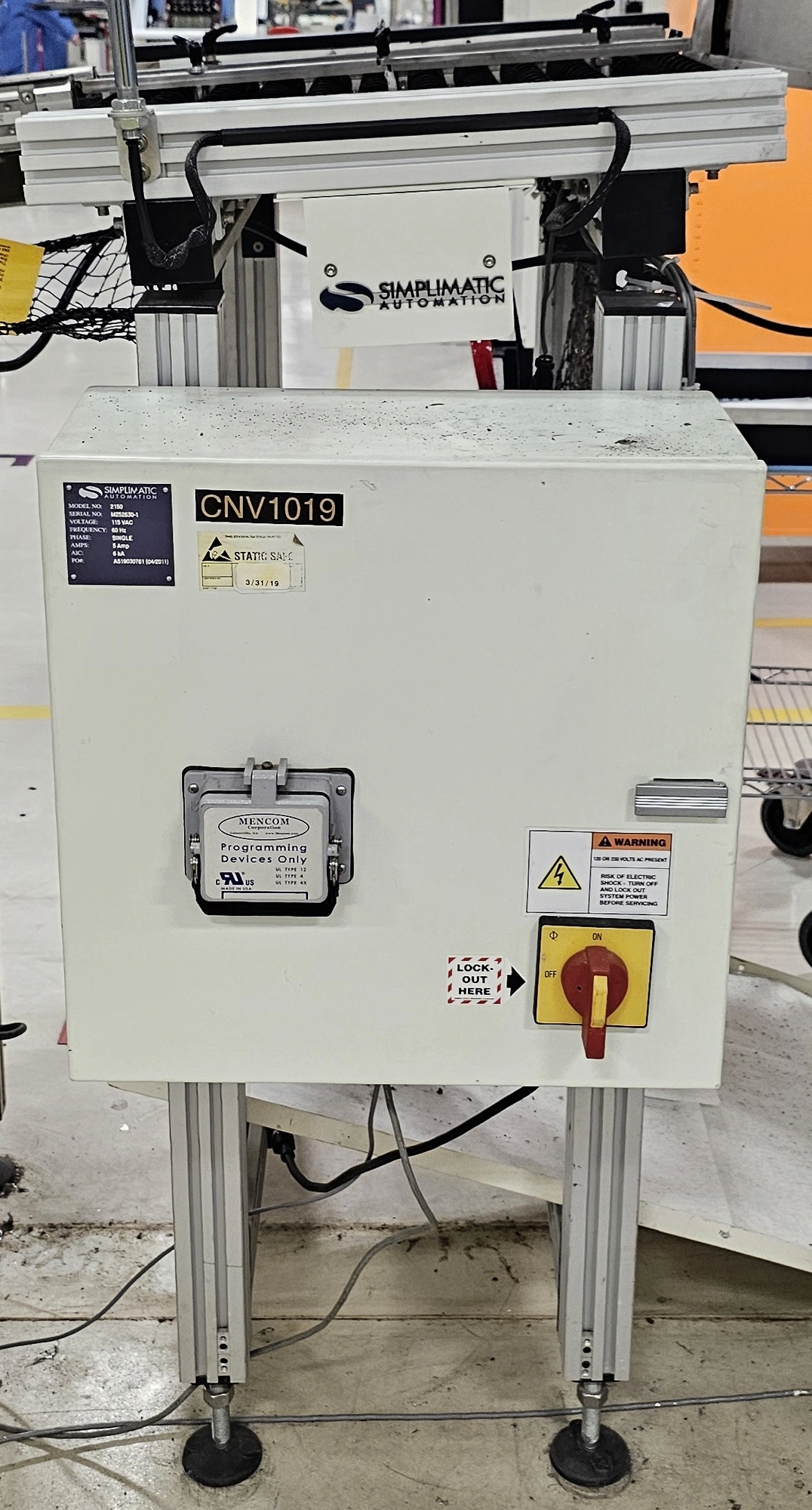 USED 2011 SIMPLIMATIC 2150 WAVE SOLDER PALLET CONVEYOR
