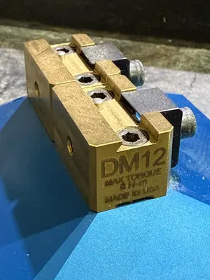 (2) 5th Axis R96-DM50 Riser Plates One With DM50 Dovetail Vise/Clamp and (1) With Two 5th Axis
