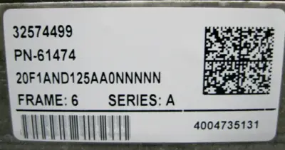 USED Allen-Bradley 20F1AND125AA0NNNNN