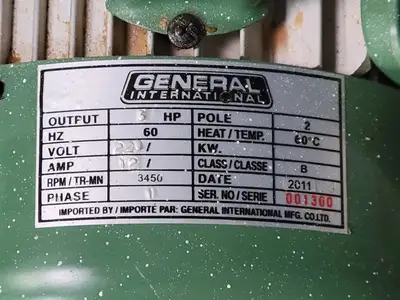 USED 2011 GENERAL MACHINERY 10-210CFM1