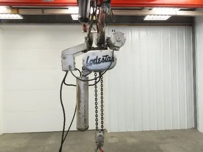 CM Lodestar R 2 Ton Electric Chain Hoist 14' Lift 8 FPM 230/460 Power Trolley