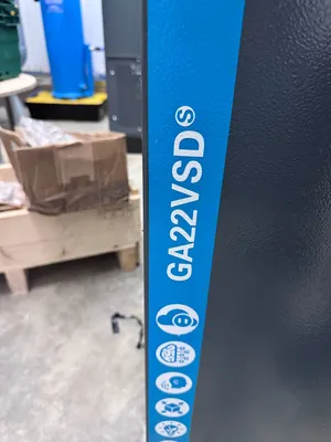Used 2023 ATLAS COPCO GA22VSD Rotary Screw & Sliding Vane Air Compressors GB | Perry Equipment #1540298