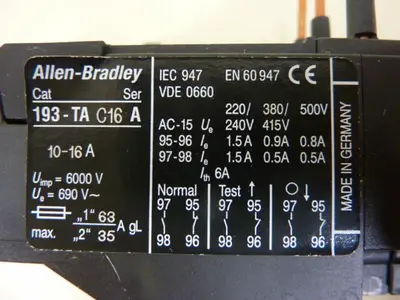 USED ALLEN BRADLEY 193-TAC16 SER A
