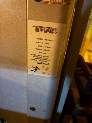 2012 TEMPTEK CFD-10A FC Extrusion Other, chillers | Mark One Machinery (1)