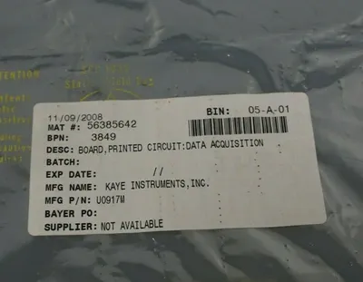 USED KAYE INSTRUMENTS U0917M B0917-E 85-16-20-5 DATA ACQUISITION CIRCUIT BOARD