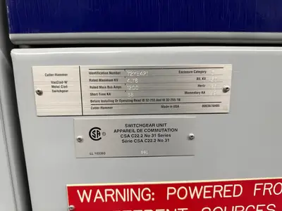 MV Double-Ended Unit Substation - 2 x 2000/3000kVA, 13.8kV Transformers w/ 4160V Ampgard Switchgear
