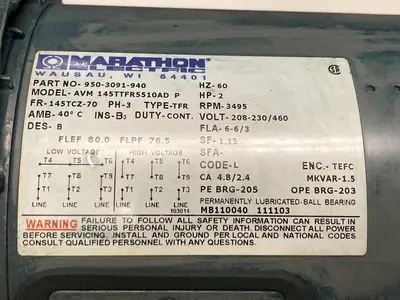 USED MARATHON AVM 145TTFR5510AD P