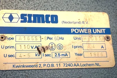 SIMCO A165S POWER UNIT UNIT H80818