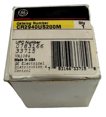 NEW GENERAL ELECTRIC CR2940US200M SELECTOR SWITCH