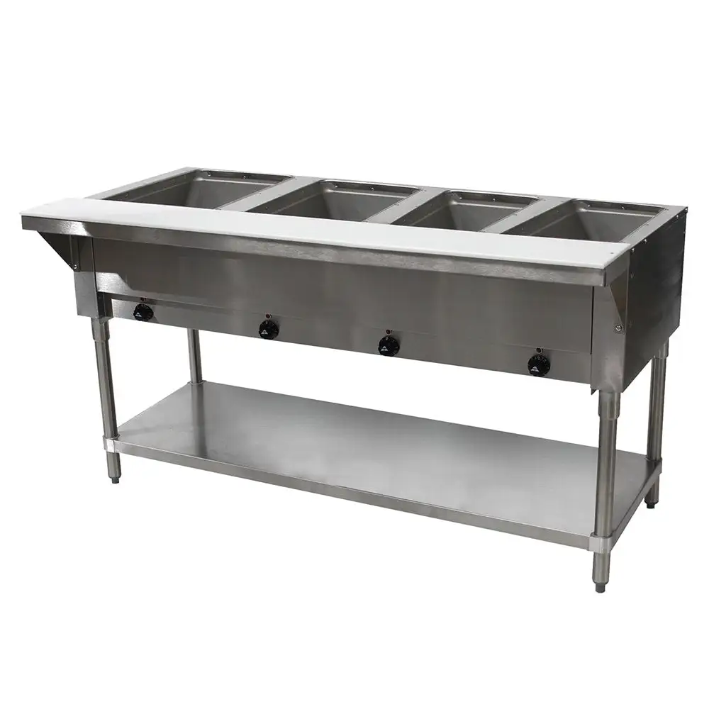 Advance Tabco SW-4E-240-X 62 7/16" Hot Food Table w/ (4) Wells & Cutting Board, 208 240v/1ph