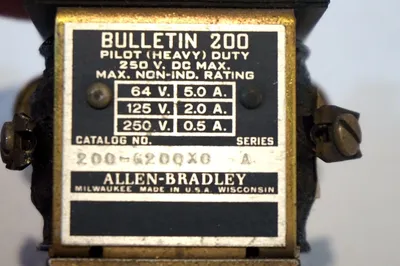 ALLEN BRADLEY 200-G200X0 RELAY SER.A 200-G200 200G200X0