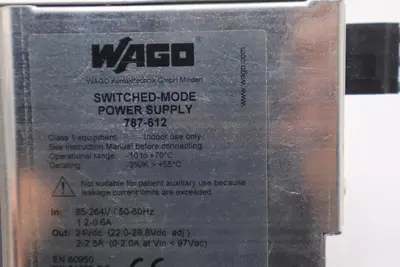 WAGO 787- 612 SWITCHED MODE POWER SUPPLY CLASSIC 1-PHASE STOCK L-165-A