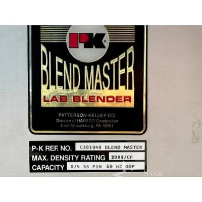 Used PATTERSON-KELLEY BLEND MASTER Double Cone - V Mixers California US | Star Industries #1254707