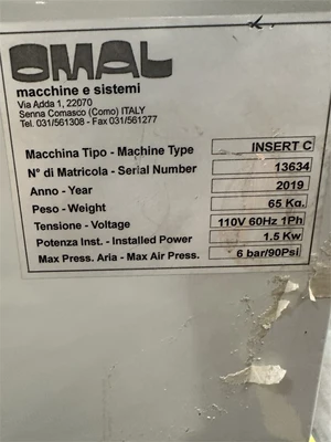 Used 2019 OMAL INSERT C Flexible Drilling and Inserting Machines California US | MachineryMax #1462195