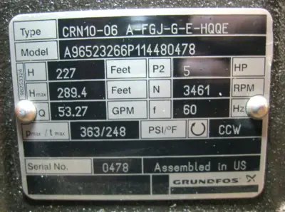 New | in-Stock Grundfos CRN10-06 A-FGJ-G-E-HQQE Pumps New Hampshire US | Bitter End Trading #1452784