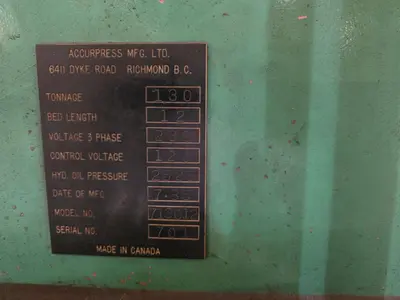 USED ACCURPRESS 713012