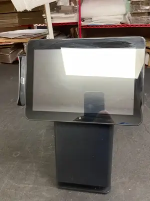 Used ELO Used Elo 10" POS System with Printer, Stand and Card Reader Retail Retail Store Fixtures Illinois US | Falcon Restaurant Supply #1376445