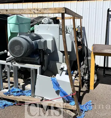 USED BAKER COMPLETE CANT CUT UP LINE WITH TRIM SAW, NOTCHER, GANG SAW