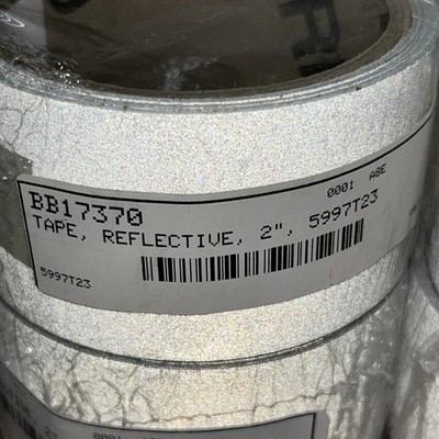 (4) 2” Silver Reflective Tape & (1) 1” P/N ?? Feet Per Roll?? .30lbs Per Roll