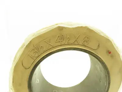 Mitco 13-1/2x4-1/2x8 Super Solid Press-On Forklift Tire Smooth Non-Marking White