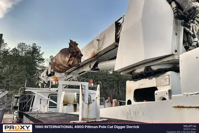Used 1990 INTERNATIONAL 4900 PITTMAN POLE CAT DIGGER DERRICK Truck-Mounted Cranes Virginia US | Proxy Equipment #1378101