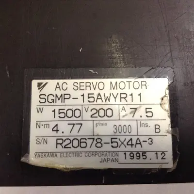 Used YASKAWA SGMP-15AWYR11 Motors (misc) Michigan US | Ideal Machinery #711601