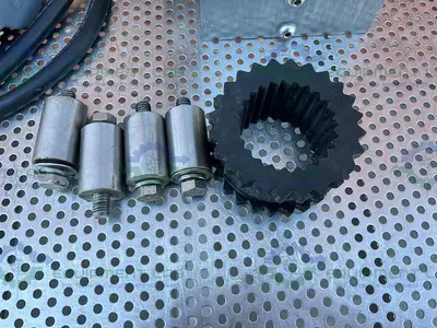 USED STAINLESS MOTORS PG2G14N04B1TG3 WASHDOWN DUTY MOTOR W/ SPIRAL BEVEL REDUCER 3PH