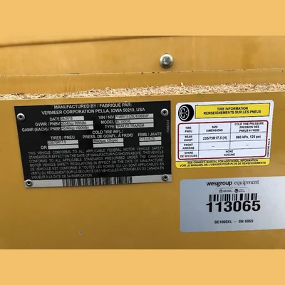 USED 2018 VERMEER BC1800XL
