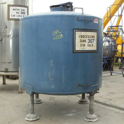 SPC6728  Tank 1110 gallon vertical tank, 304 SS, dish
