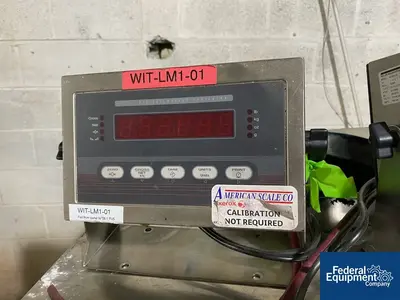 USED Metalfab 2" MetalFab Loss In Weight Feeder, Model BWP2-KE00, S/S