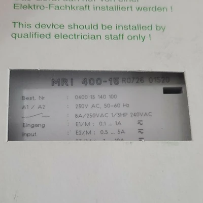 New | in-Stock Eberle MRI 400-15 Relays & Switches Indiana US | J&J Industrial Supply #513193