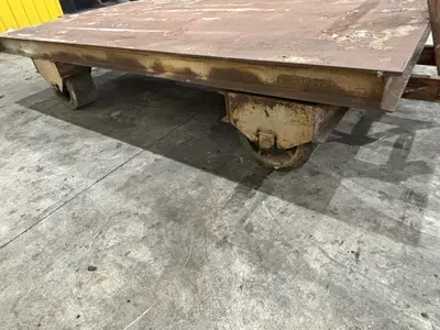 20,000 LBS (10 TON) x 120" x 60" STEEL WITH HARD TIRE TRANSFER CART CAR: STOCK #23237