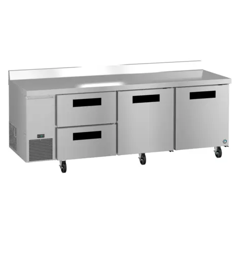 Hoshizaki WLR93B-D2 93" Steelheart Worktop Refrigerator w/ (3) Sections, (2) Doors & (2) Drawers, 115v