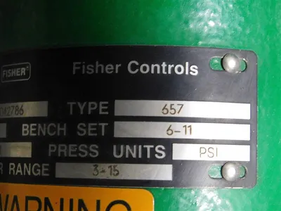 Fisher Actuated Valve Assembly 1" Body Type F7 Port 3/4" CL300/740 PSI CWP Used
