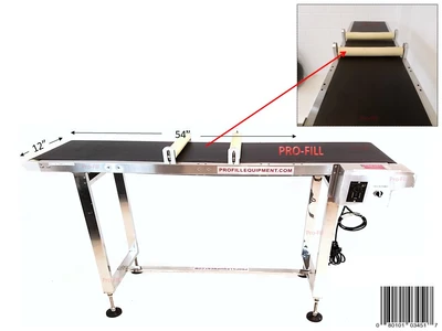 Black Belt Conveyor With Rollers