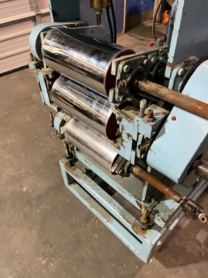 Sterling 3 HP 1" Extruder with 8" EDI U75 Sheet die Killon 3 Roll Sheet Stack