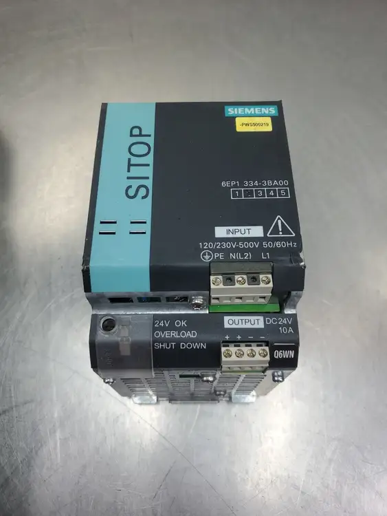 Used Siemens 6EP1334-3BA00 SITOP POWER SUPPLY, 24VDC, 10A DIN Rail Power Supplies South Carolina US | Palmetto Automation #1507327