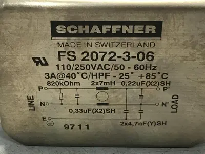 USED SCHAFFNER FS 2072-3-06