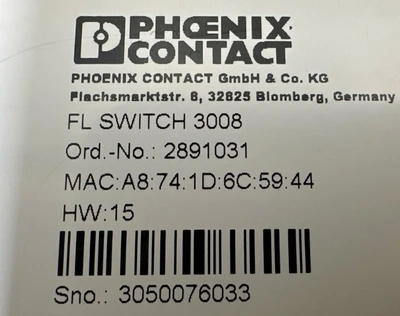 Phoenix Contact Switch 3008 Network Switches | Fram Fram LLC (11)