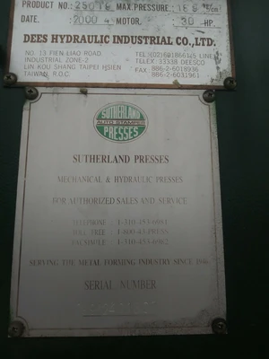 USED 2001 SUTHERLAND SPC