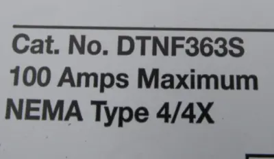 NEW SIEMENS DTNF363S SAFETY SWITCH DOUBLE THROW 100A