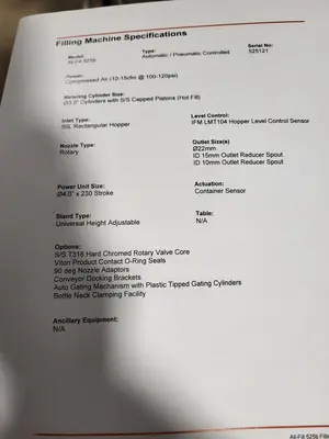 2022 ALL-FILL 2 Head Piston Filler Packaging Equipment | Global Machine Brokers, LLC (22)