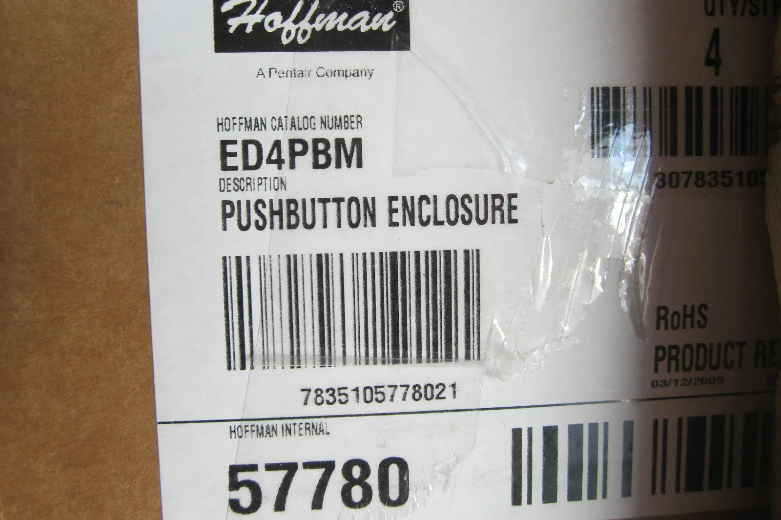 NEW HOFFMANN ED4PBM ENCLOSURE